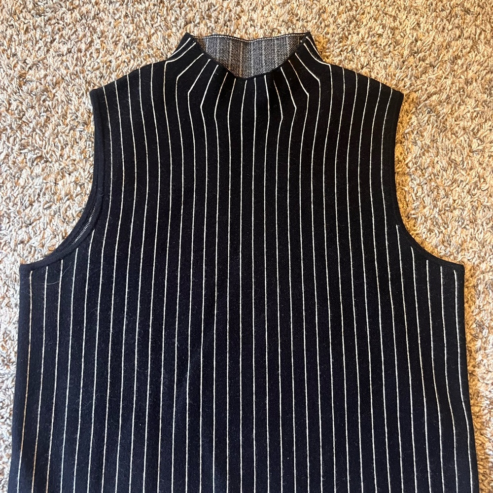 Bar III Monochrome Striped Knit Top